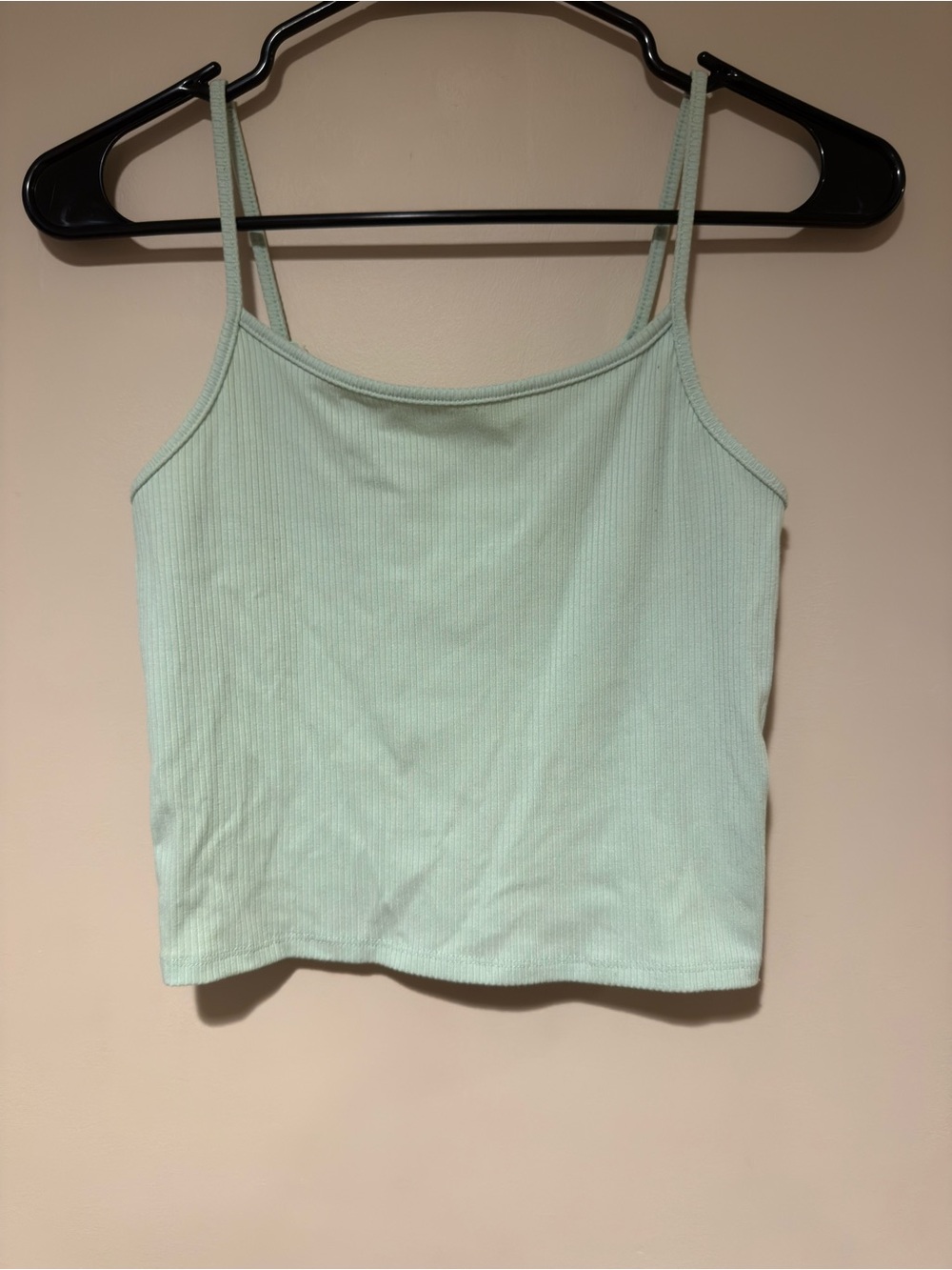 American Eagle Outfitters Mint Green Ribbed Spaghetti Strap Cami